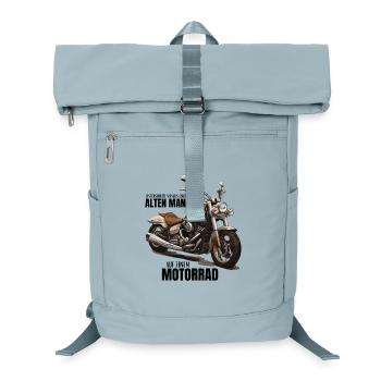 Motorcycle - never underestimate an old man - Laptop Backpack - ice blue - Front