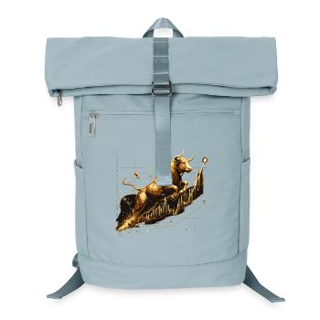 Taureau Bull Stocks Or Doré Wall Street Cadeau - Sac à dos ordinateur - bleu glacier - Devant