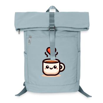 Cheery Cuppa: Ein Schluck Liebe - Laptop-Rucksack  - Eisblau - Vorne