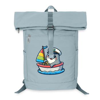 Sailing Seal: The Nautical Navigator - Laptop Backpack - ice blue - Front