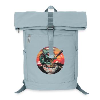 Drôle Caméléon Ramen Nouilles Japon Animal Vintage - Sac à dos ordinateur - bleu glacier - Devant