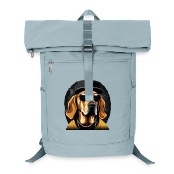 Bloodhound Gangsta Gangster Hund Geschenk - Laptop-Rucksack  - Eisblau - Vorne