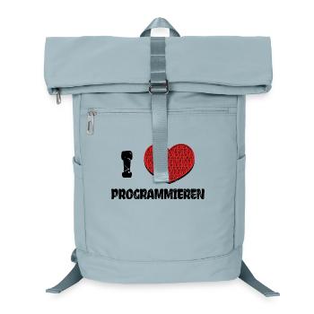 Developer Herz Webentwickler Statement Computer - Laptop-Rucksack  - Eisblau - Vorne