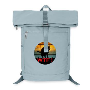 WTF Katze im Abendlicht - Laptop-Rucksack  - Eisblau - Vorne