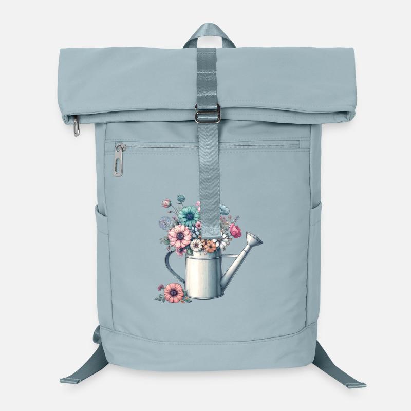 Gießkanne,üppig gefüllt mit pastellfarbenen Blumen Laptop-Rucksack 