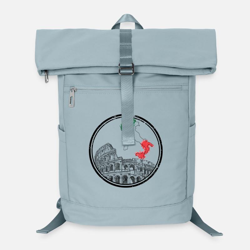Italy Map in Flag Colors Laptop Backpack