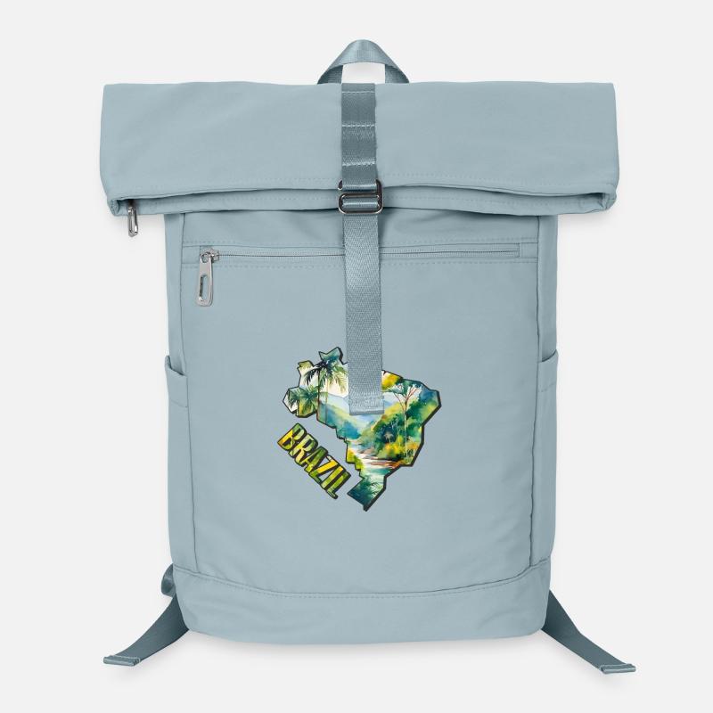 Watercolor Map Brazil Laptop Backpack