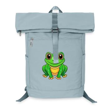 Frog Cute Mascot Cartoon Character Kawaii - Laptop Backpack - ice blue - Front