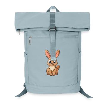 Rabbit Cute Mascot Cartoon Character Kawaii - Laptop Backpack - ice blue - Front
