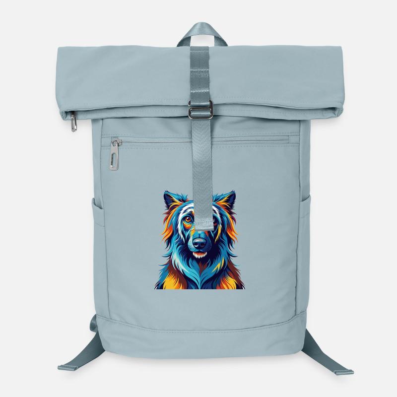 Race de chien Kuchi afghan Dessin animé coloré Kawaii Sac à dos ordinateur