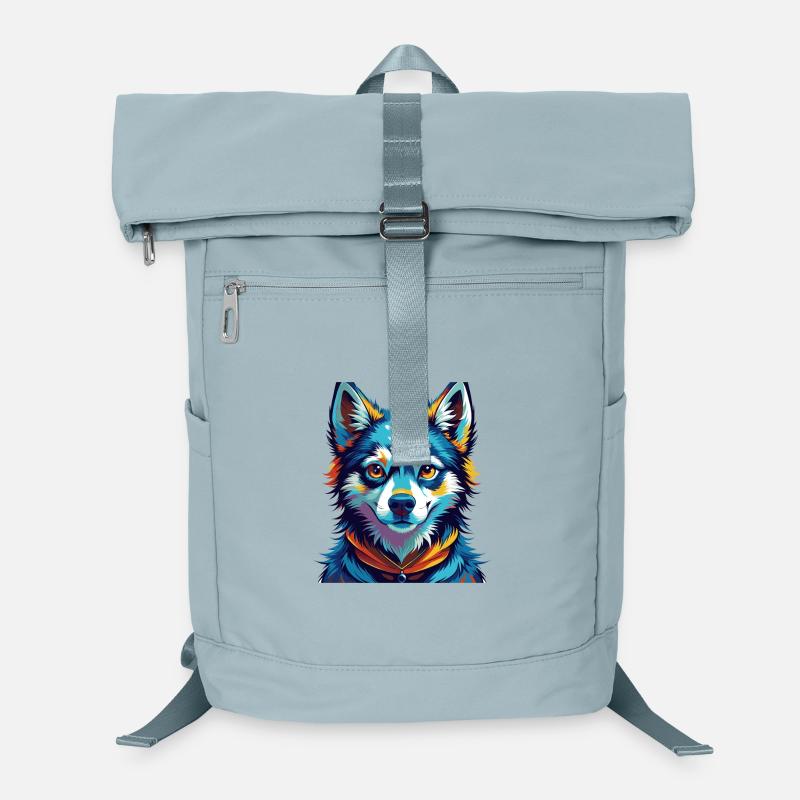 Alaskan Klee Kai Hunderasse Bunte Karikatur Kawaii Laptop-Rucksack 