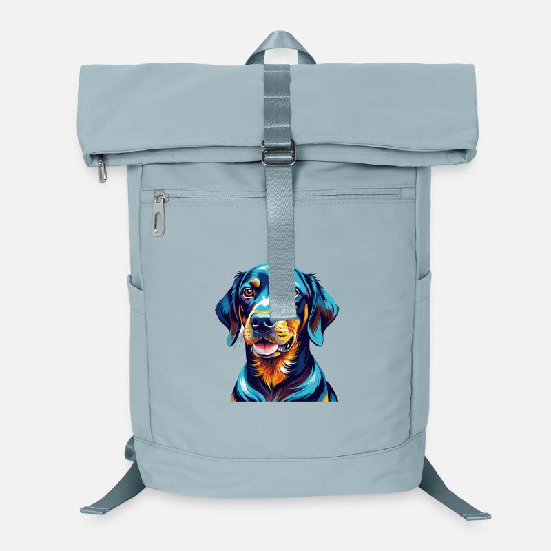 Schwarz Und Tan Coonhound Hunderasse Karikatur Kawaii Laptop-Rucksack 