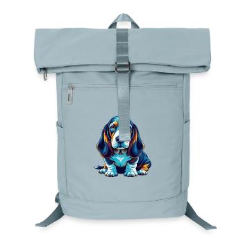Bleu Gascogne Basset Chien Race Dessin Animé Kawaii - Sac à dos ordinateur - bleu glacier - Devant