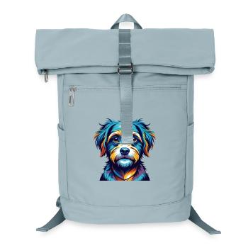 Bolognese Hunderasse Bunte Karikatur Kawaii - Laptop-Rucksack  - Eisblau - Vorne
