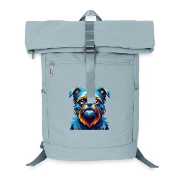 Brüsseler Griffon Hunderasse Bunte Karikatur Kawaii - Laptop-Rucksack  - Eisblau - Vorne