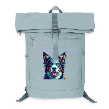 Nordamerikanischer Schäferhund Rasse Karikatur Kawaii - Laptop-Rucksack  - Eisblau - Vorne