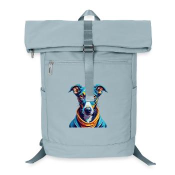 Rampur Greyhound Dog Breed Colorful Cartoon Kawaii - Laptop Backpack - ice blue - Front