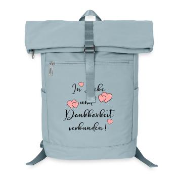 ABSCHIED LIEBE DANKBARKEIT Verbundenheit - Laptop-Rucksack  - Eisblau - Vorne