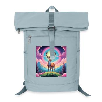 Deer on the mountain - Laptop Backpack - ice blue - Front
