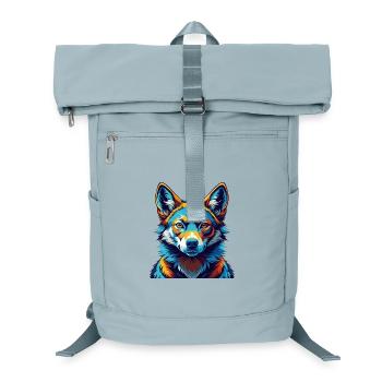 Dingo Hund Rasse Buntes Aquarell Karikatur Kawaii - Laptop-Rucksack  - Eisblau - Vorne