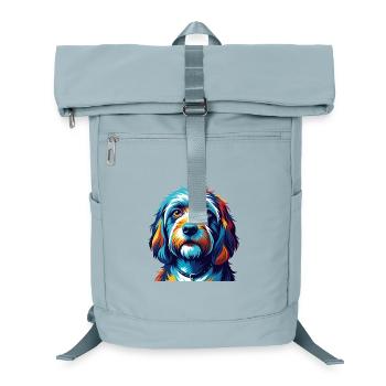 Petit Basset Griffon Vendéen Hunderasse Karikatur - Laptop-Rucksack  - Eisblau - Vorne