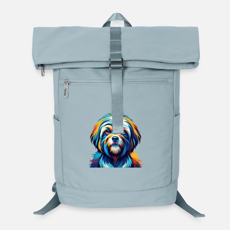 Tibetische Kyi Apso Hunderasse Bunte Karikatur Kawaii Laptop-Rucksack 