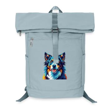 Nordamerikanischer Schäferhund Rasse Karikatur Kawaii - Laptop-Rucksack  - Eisblau - Vorne