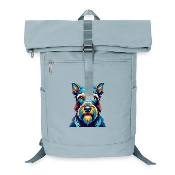 Standard Schnauzer Hunderasse Cartoon Kawaii - Laptop-Rucksack  - Eisblau - Vorne