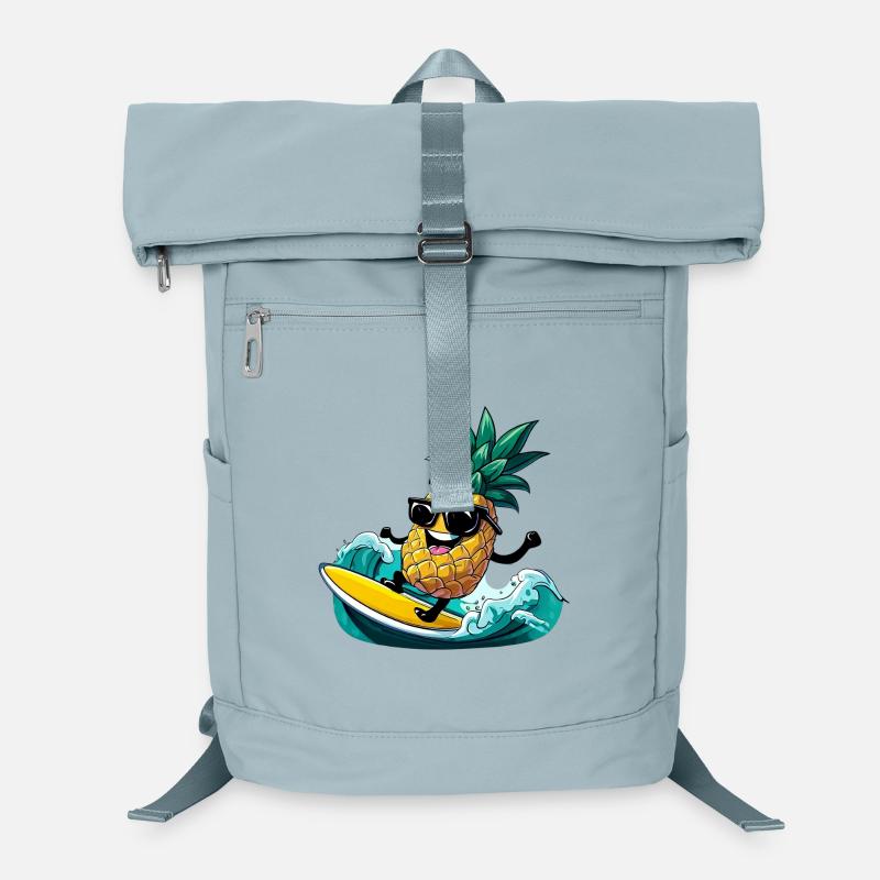 Ananas-Surfen mit Sonnenbrille am Meer Laptop-Rucksack 