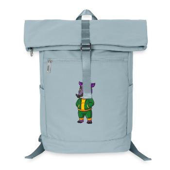 Tapir Lustige Kawaii Cartoon Figur Clipart - Laptop-Rucksack  - Eisblau - Vorne