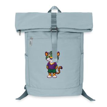 Amur Leopard Funny Kawaii Cartoon Character - Laptop Backpack - ice blue - Front