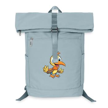 Nashornvogel Niedliche Zeichentrickfigur Kawaii Clipart - Laptop-Rucksack  - Eisblau - Vorne