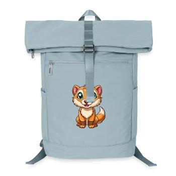 furet mignon personnage de dessin animé Kawaii Clipart - Sac à dos ordinateur - bleu glacier - Devant
