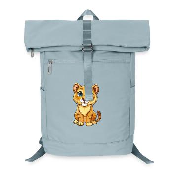 Cougar Cute Cartoon Character Kawaii Clipart - Laptop Backpack - ice blue - Front