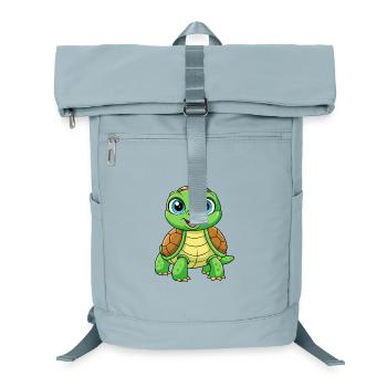 Schildkröte Niedliche Zeichentrickfigur Kawaii Clipart - Laptop-Rucksack  - Eisblau - Vorne