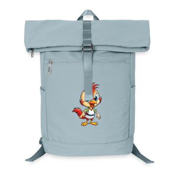 Pic mignon personnage de dessin animé Kawaii Clipart - Sac à dos ordinateur - bleu glacier - Devant