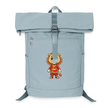 Lion asiatique personnage de dessin animé Kawaii Clipart - Sac à dos ordinateur - bleu glacier - Devant