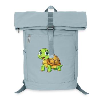 Schildkröte Niedliche Zeichentrickfigur Kawaii Clipart - Laptop-Rucksack  - Eisblau - Vorne