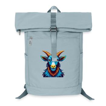 Goat Colorful Kawaii Cartoon Character Clipart - Laptop Backpack - ice blue - Front