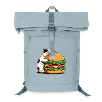 Gourmet-Katze und Hamburger - Laptop-Rucksack  - Eisblau - Vorne