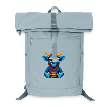Bongo Bunte Kawaii Cartoon Figur Clipart - Laptop-Rucksack  - Eisblau - Vorne