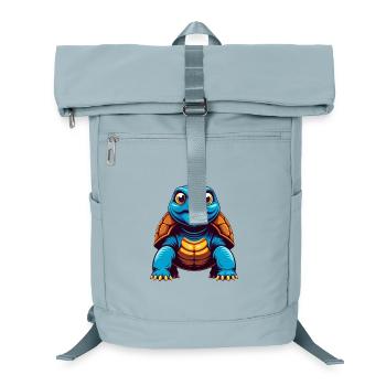 Schildkröte Bunte Kawaii Cartoon Figur Clipart - Laptop-Rucksack  - Eisblau - Vorne
