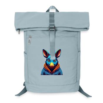 Aardvark Colorful Kawaii Cartoon Character Clipart - Laptop Backpack - ice blue - Front
