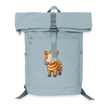 Tapir Niedliche Cartoon Figur Kawaii Clipart - Laptop-Rucksack  - Eisblau - Vorne