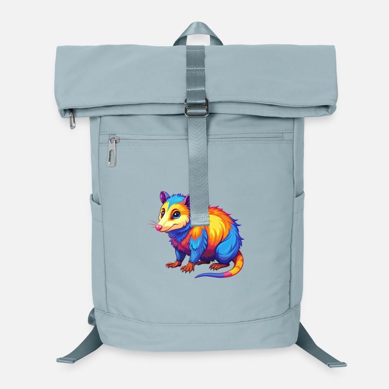 Opossum Bunte Kawaii Cartoon Figur Clipart Laptop-Rucksack 