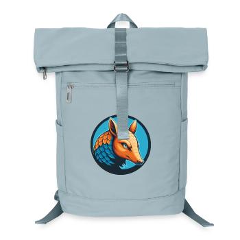 Armadillo Cute Kawaii Cartoon Animal Pet Logo - Laptop Backpack - ice blue - Front