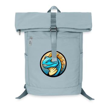 basilic coloré kawaii personnage de dessin animé clipart - Sac à dos ordinateur - bleu glacier - Devant