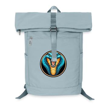 Kobra Bunte Kawaii Cartoon Figur Clipart - Laptop-Rucksack  - Eisblau - Vorne