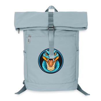 Schlange Bunte Kawaii Cartoon Figur Clipart - Laptop-Rucksack  - Eisblau - Vorne