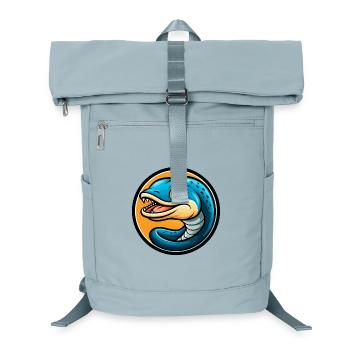 Eel Colorful Kawaii Cartoon Character Clipart Pet - Laptop Backpack - ice blue - Front